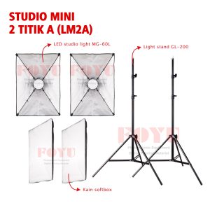 Paket Hemat LED Continuous Lighting Studio Mini 2 Titik A LM2A