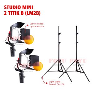 Paket Hemat LED Continuous Lighting Studio Mini 2 Titik B LM2B