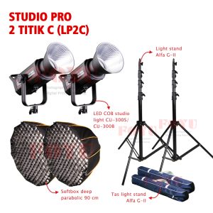 Paket Hemat LED Continuous Lighting Studio Pro 2 Titik C LP2C